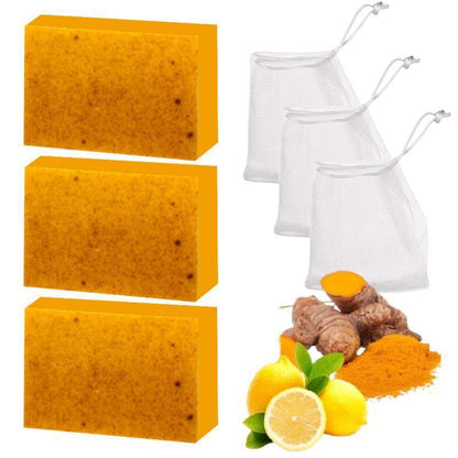 Turmeric Face & Body Soap Set for Men & Women